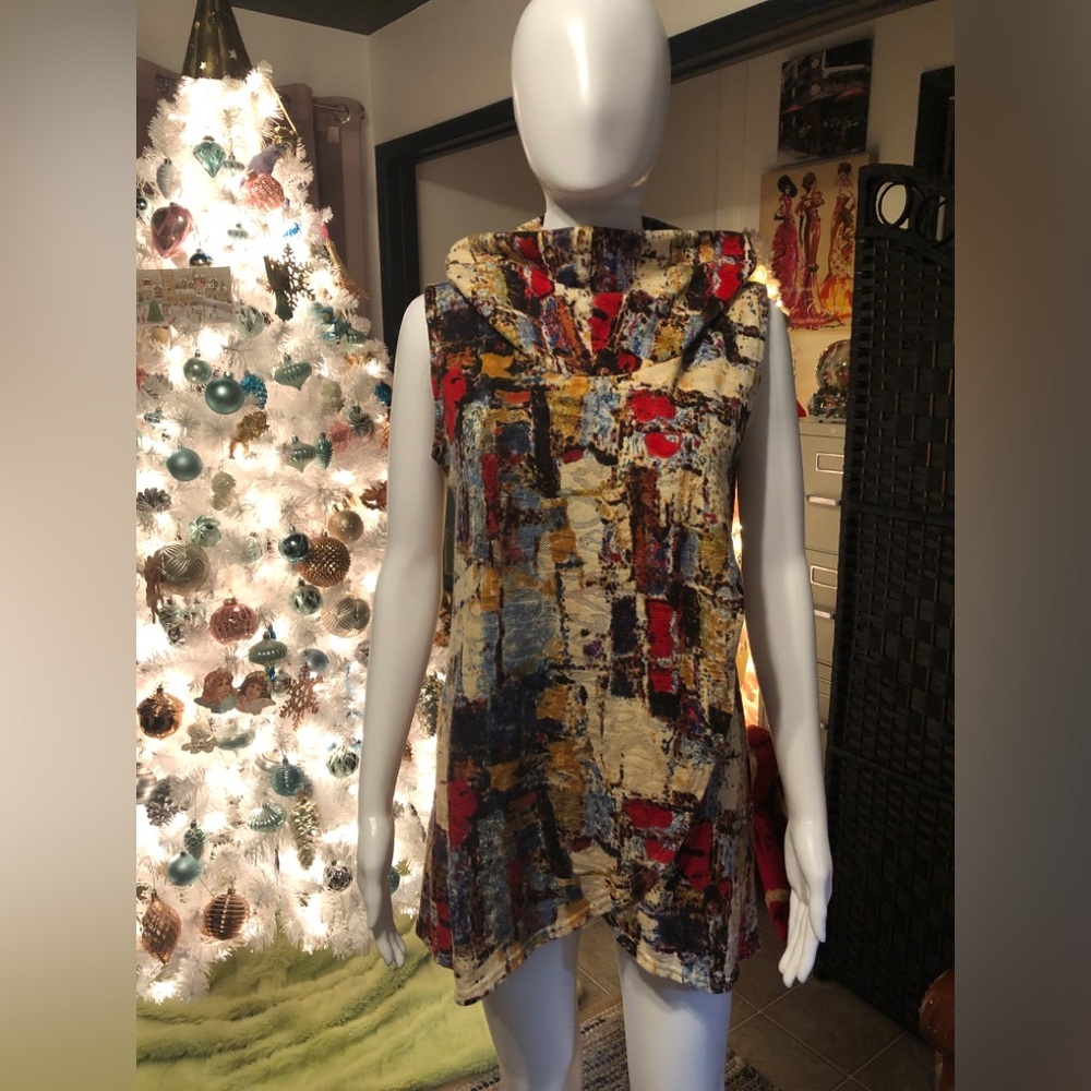 Colorful Abstract Sleeveless Top by Papa Vancouver